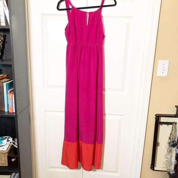 Old Navy Pink Orange Maxi Sleeveless Dress Size Small - Picture 3 of 5